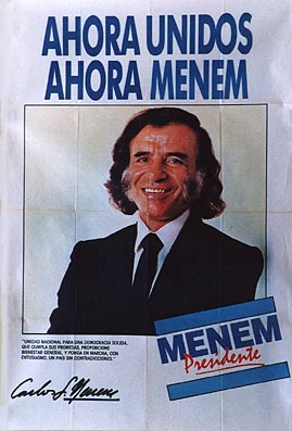 Afiche campaña Carlos Menem